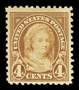 Scott 556 1923 4c Washington Flat Plate Mint F-VF OG HR Cat $16