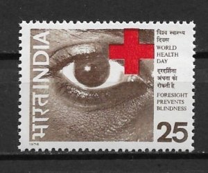 1976 India 717 World Health Day, Foresight Prevents Blindness MNH