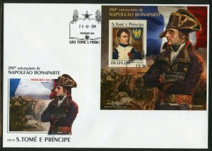 SAO TOME  2019  250th BIRTH ANN OF NAPOLEON BONAPARTE  SOUVENIR SHEET FDC