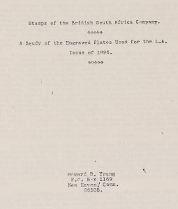 LITERATURE Rhodesia Notes on the Large Arms & the British South African Co 1896. 