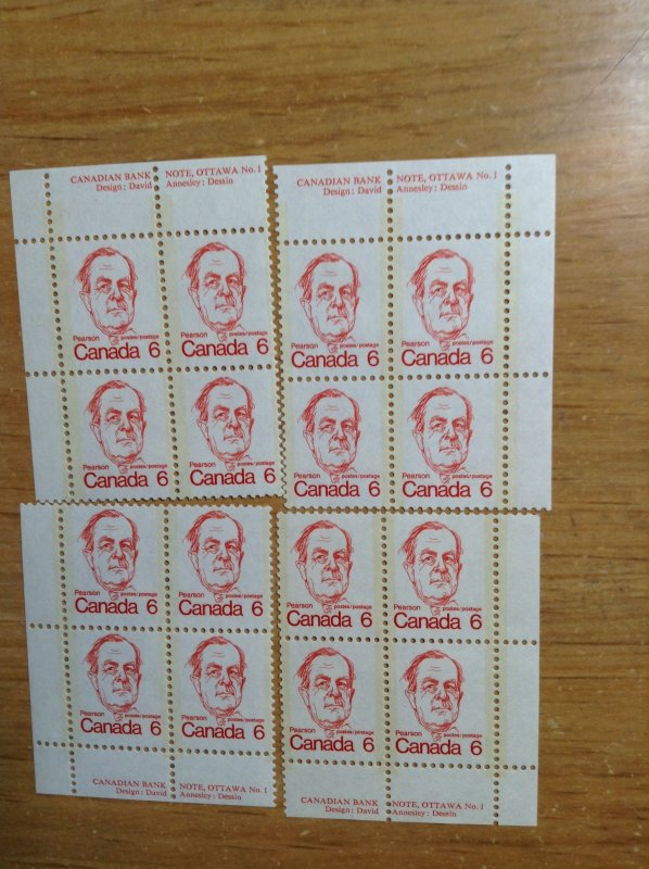 Canada SC 591iii  NH  PL #1  matched set LF pap