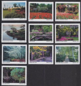 US 5461-5470 American Gardens forever set (10 single stamps) MNH 2020 