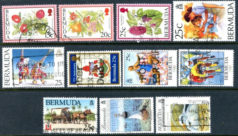 BERMUDA Sc#40//742 1912-1997 24 Different Values Mostly Used F-VF