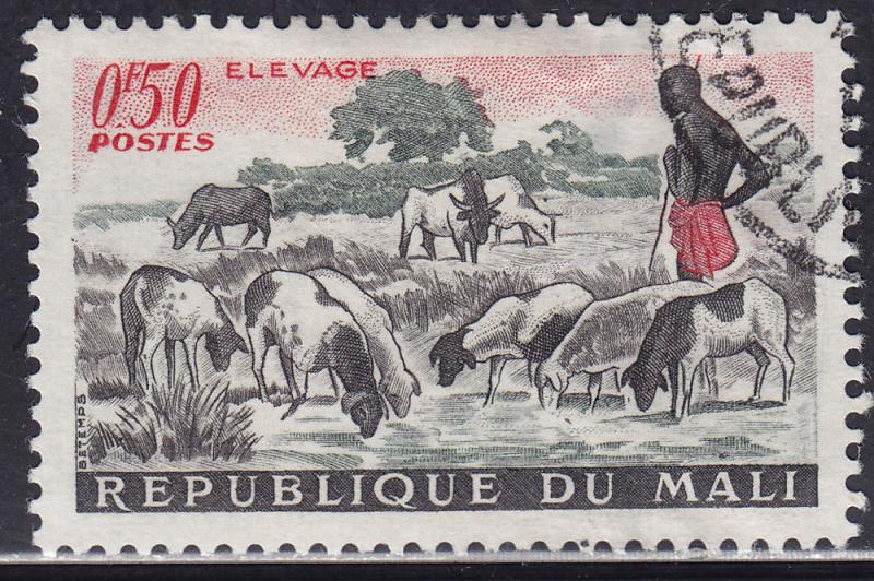 Mali 16 CTO 1961 Herding Sheep