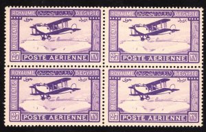 MOMEN: EGYPT SC #C1 1926 BLOCK AIRMAIL MINT OG NH LOTT #65746