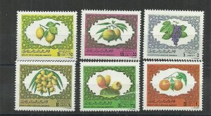 1981- Libya- Libye- Fruits- Complete set 6v MNH** 