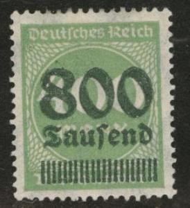 Germany Scott 254 MH* 1924 surcharged stamp