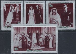 Cook Is 335-38 MNH 1972 QEII Silver Wedding (102)(ad5843)