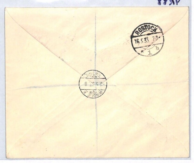 SOUTH WEST AFRICA KGV Cover 1935 *SILVER JUBILEE* SET Windhoek Registered YR88