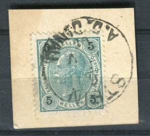 AUSTRIA; 1890s-1900s early F. Joseph issue fine used Full Postmark PIECE