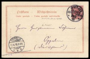 Germany 1898 SW Africa OUTJO DSWA Mi3 10pf Stamp Cover Oppeln 78452