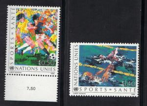 United Nations Geneva  #169-170  MNH  1988 health in sports