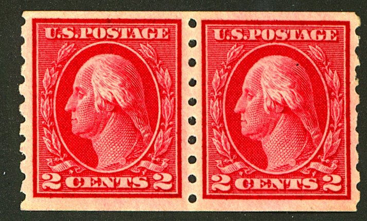 U.S. #444 MINT PAIR OG LH