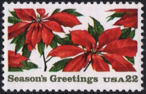 SC#2166 22¢ Seasons Greetings Single (1985) MNH