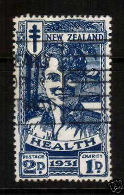 NEW ZEALAND 1931 HEALTH 2d BLUE BOY FU