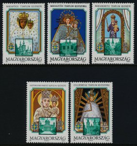 Hungary 3295-9 MNH Images of the Virgin & Child in Hungarian Shrines