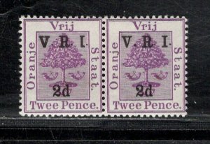 ORANGE RIVER COLONY  SC#46E + 46I PAIR THICK 'V'+NORMAL FVF/LH