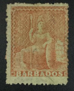 MOMEN: BARBADOS SG #49 1871 MINT OG H £1,300 LOT #62040