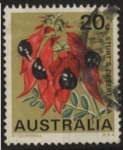 Australia 437 (used) 25c Sturt’s desert pea (1968)