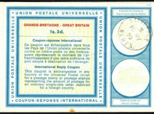 GB REPLY COUPON 1s/3d Stevenage CDS Herts 1970{samwells-covers}MA1020
