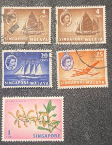 Singapore Stamps, MNH and Used, VF