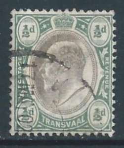 Transvaal #268 Used 1/2p Edward VII - Wmk. 3