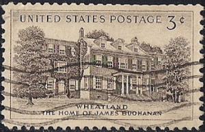 1081 3 cent Wheatland, James Buchanan VF used