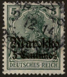 Germany 1914 WWI Cancel Morocco Marokko USED 102520