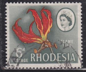 Rhodesia 227 Flame Lily 1966