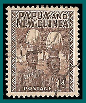 Papua New Guinea 1952 Buka Headdresses, used #123,SG2