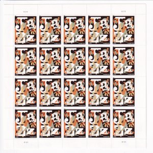 U.S.: Sc #4503, Jazz Forever Stamps, Sheet of 20, MNH