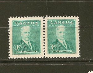 Canada SC#303 Sir Robert Borden Pair MNH