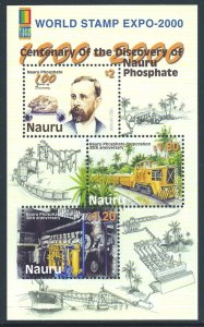 Nauru #479b NH Phosphate Corp. SS w/Stamp Expo Ovpt.