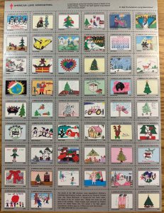 US #WX325 MNH Full Sheet + Label - Christmas Seals (SCV~$25) 1995 [387]