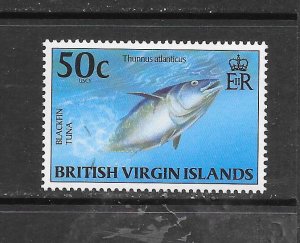 BRITISH VIRGIN ISLANDS #854 BLACK-FIN TUNA MNH