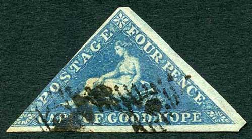 COGH SG4 4d Deep Blue on Slightly Blued Paper PB Printing Cat 170 pounds