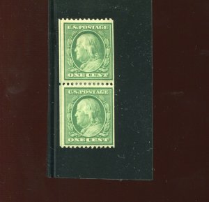 Scott 348 Coil Mint Pair of 2 Stamps  with APEX APS Cert (Stock 348-7)