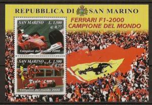 San Marino 2001 Ferrari + Schumacher MS1805 MNH