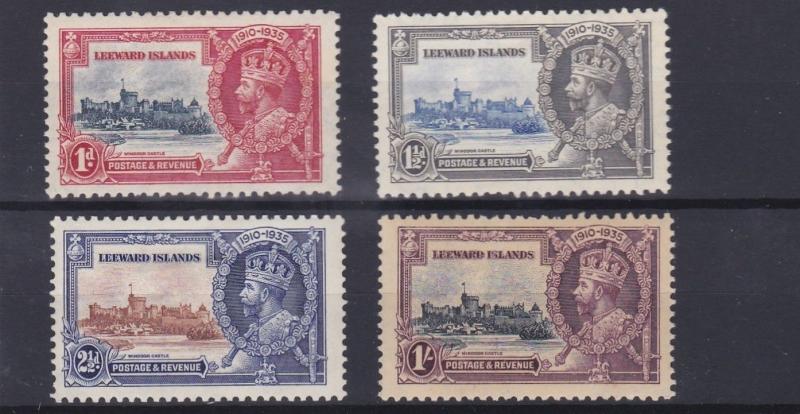 LEEWARD ISLANDS     1935    SILVER  JUBILEE  SET   MH   SOME TONING 