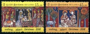 HERRICKSTAMP NEW ISSUES SRI LANKA Sc.# 2173-74 Christmas 2018