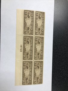 US C8 Map & Planet Plate Block Of 6 Very Fine - Superb Mint Never Hinged.