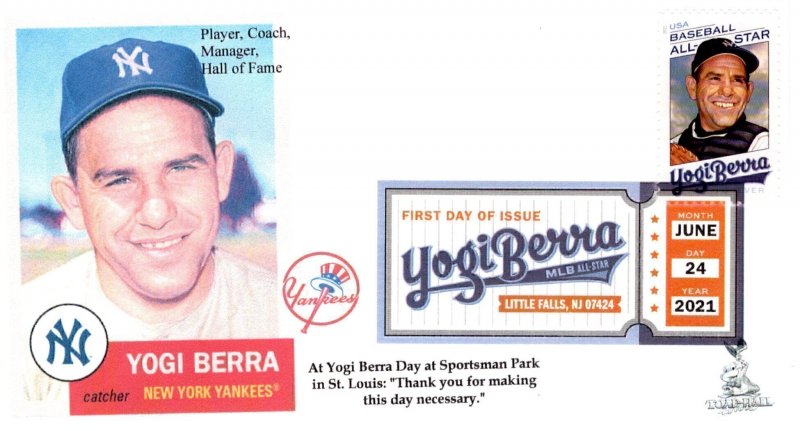 Yogi Berra FDC w/ DCP