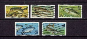 UNITED STATES - 1986 FISH - SCOTT 2205 TO 2209 - USED