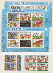 Anguilla 1979 Christmas Used Stamps FDC Mini Sheets (54 Items) EP492