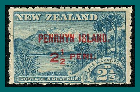 Penrhyn Island 1902 Mt Wakatipu Overprint, MNH #8,SG1