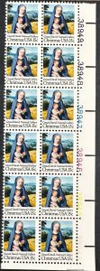 US #1799 MNH 15c Plate Block of 12 Madonna & Child 1979 [CVR326]