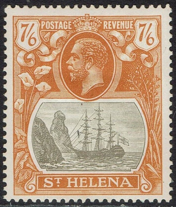 ST HELENA 1922 KGV SHIP 7/6