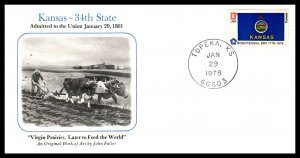 US Kansas 34th State 1978 Cover