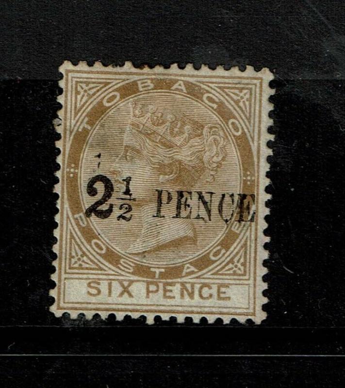 Tobago SG# 13 Mint No Gum / Faint Double 1 Ovpt - S6227