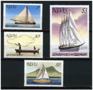 Nevis 1980 - Scott 144 .. 117 , set of 4 MNH - Ships & Boats